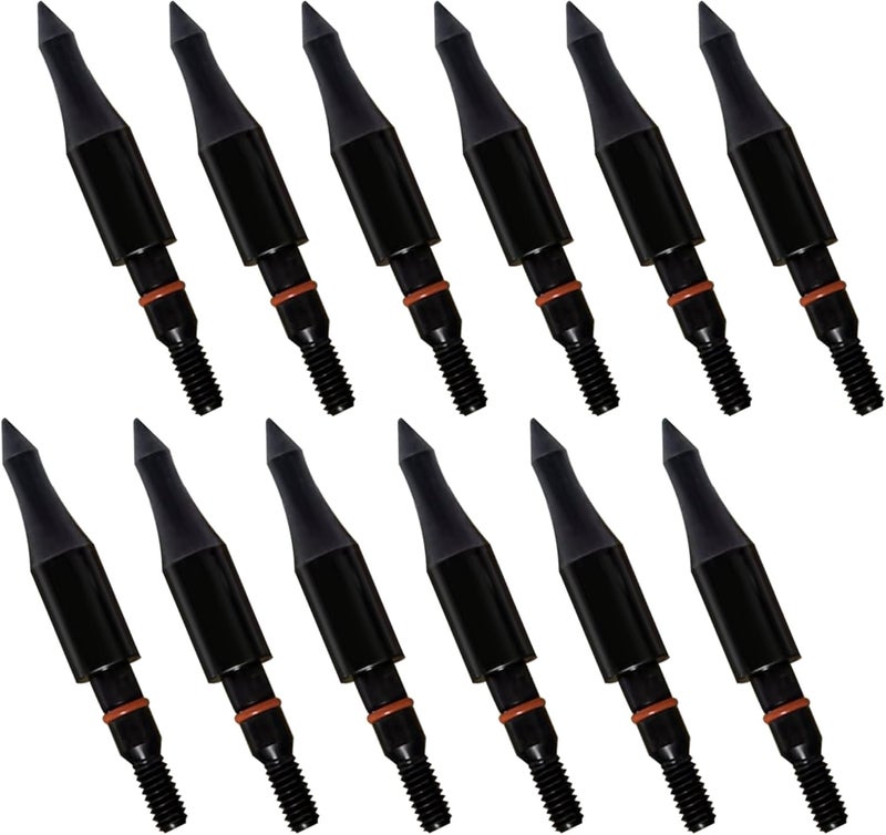 MOLFUJ 12pcs Archery Arrow Tips 100/125/150/200 Grain Field Tips 5/16 Inch Screw in Bullet Points , Archery Target Crossbow Practice Tip for Arrow Recurve Bow Compound Bow, Hunting Bow Arrow Target Practice - Image 1